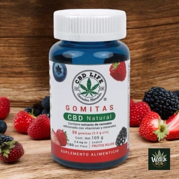 Gomitas CBD LIFE | Suplemento sabor Frutos Rojos | 105 g | 30 piezas