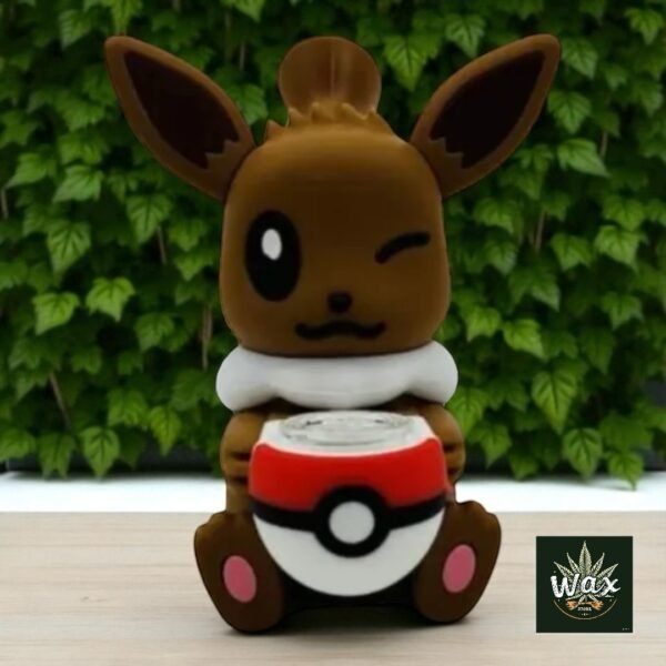 Tokémon | Bubbler Eevee Silicone Bong – Mini bong de silicona con cuenco de pyrex desmontable