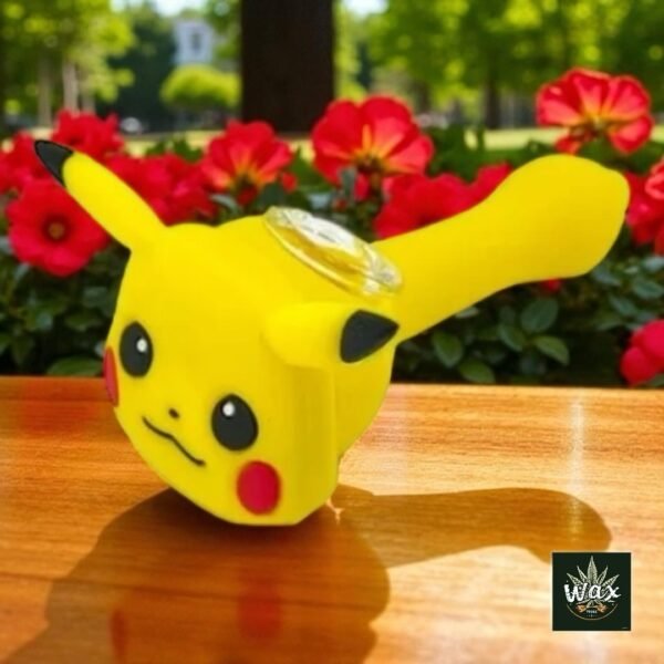Tokémon | Pipa Pikachu – Pipa de silicona 4″ con cuenco de cristal