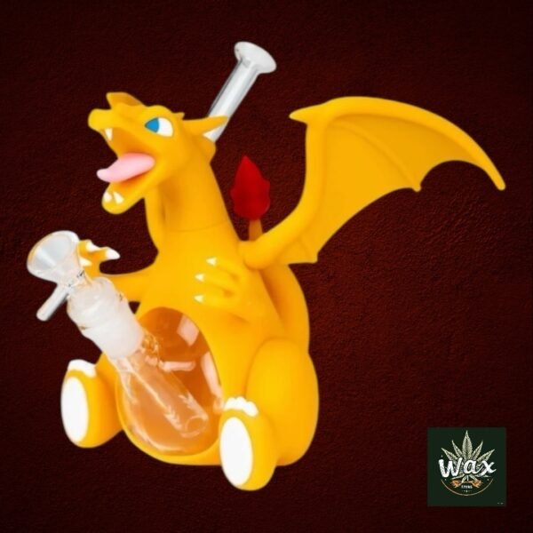 okémon | Charizard Bong – Bubbler de silicona con bowl de vidrio removible
