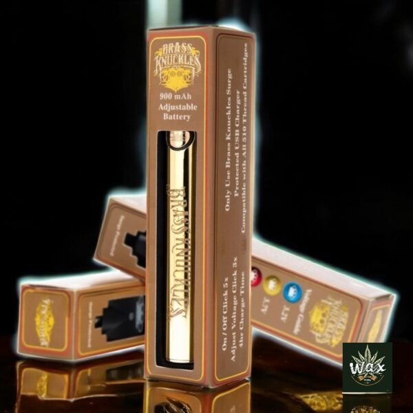Brass Knuckles 900 mAh Batería Ajustable 510 Thread | Voltaje Variable y Modo Precalentamiento