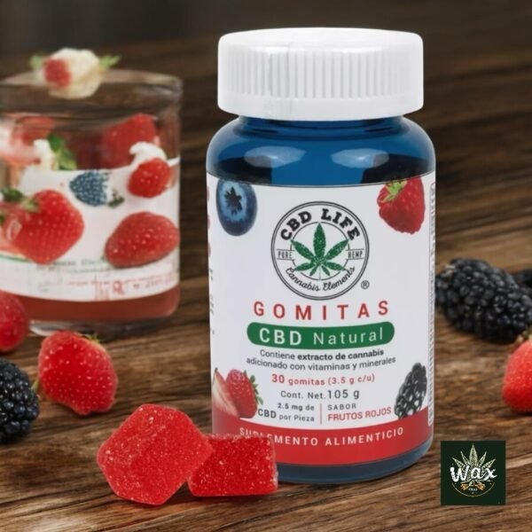 Gomitas CBD LIFE | Suplemento sabor Frutos Rojos | 105 g | 30 piezas