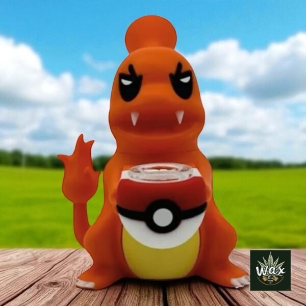 Tokémon | Charmander - Mini Bong – Pipa de agua de silicona con cuenco de pyrex