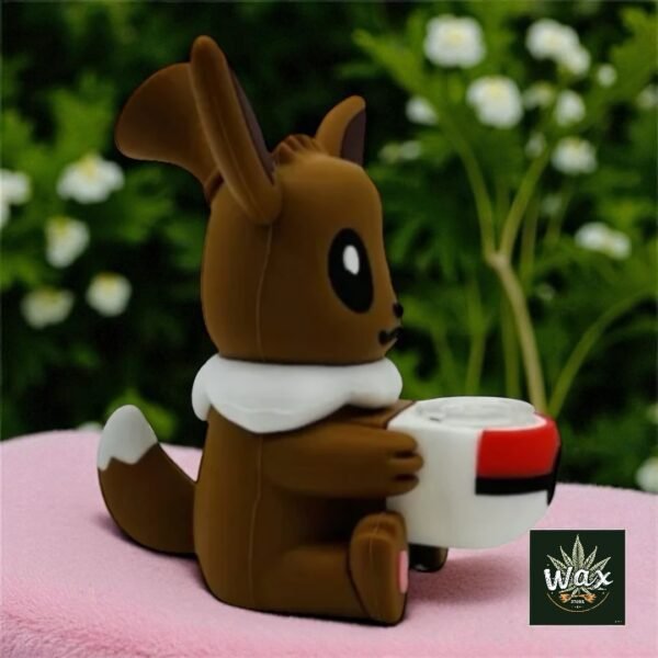 Tokémon | Bubbler Eevee Silicone Bong – Mini bong de silicona con cuenco de pyrex desmontable