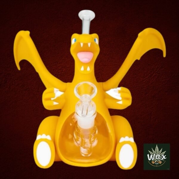 okémon | Charizard Bong – Bubbler de silicona con bowl de vidrio removible