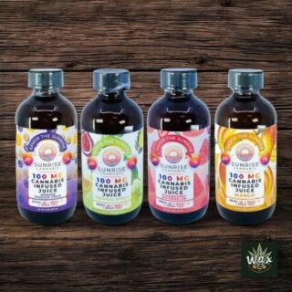 Bebida Cannabis Sunrise | Delta 8 + Delta 9 THC | Jugo de frutas naturales + CBD | 100 mg | 237 ml