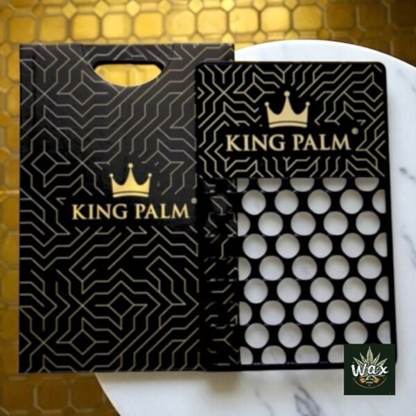 King Palm | Grinder Card – Tarjeta Metálica para Moler Portátil + Funda Protectora