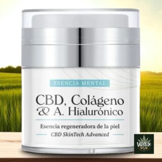 Crema facial para pieles grasas | CBD, ácido hialurónico y colágeno | Hidratante y Antiarrugas | Esencia Mental