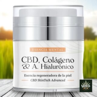 Crema facial para pieles mixtas y secas | CBD, ácido hialurónico y colágeno | Hidratante y Antiarrugas | Esencia Mental