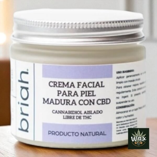 Crema para piel madura antiarrugas Briah con Cannabidiol CBD aislado | 500 mg