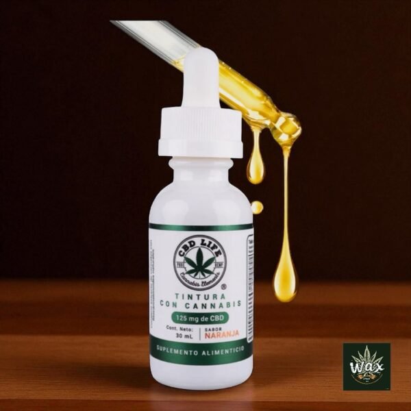 Tintura con Cannabis sabor Naranja | 125 mg de CBD | Aceites Naturales y Omega 3