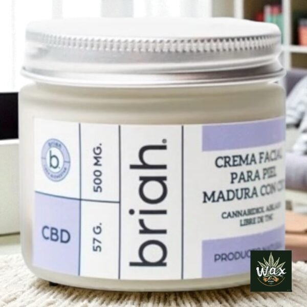 Crema para piel madura antiarrugas Briah con Cannabidiol CBD aislado | 500 mg