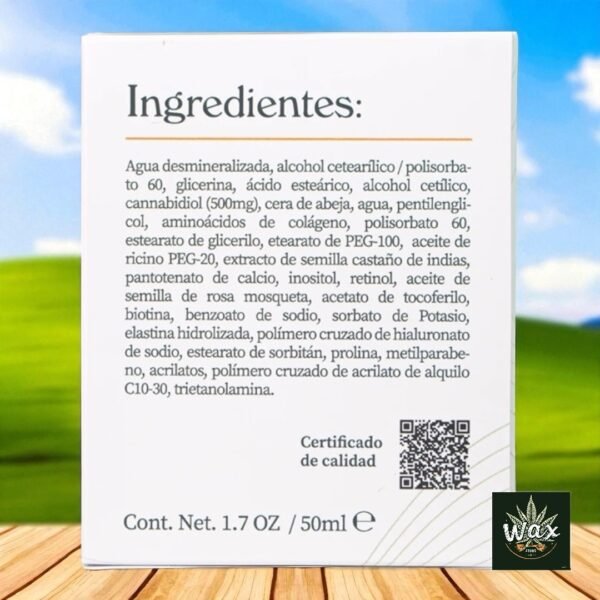 Crema facial para pieles mixtas y secas | CBD, ácido hialurónico y colágeno | Hidratante y Antiarrugas | Esencia Mental