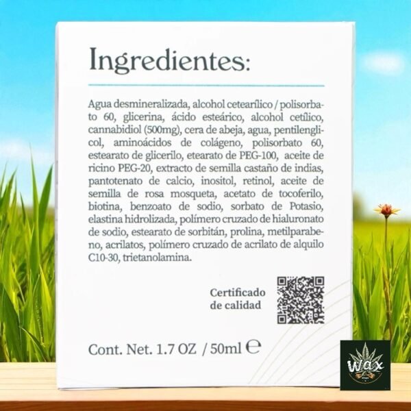 Crema facial para pieles grasas | CBD, ácido hialurónico y colágeno | Hidratante y Antiarrugas | Esencia Mental