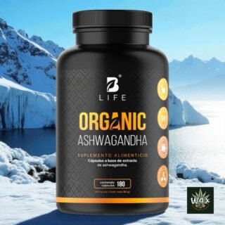 Organic Ashwagandha | Extracto de Ashwagandha Orgánica | 180 Cápsulas