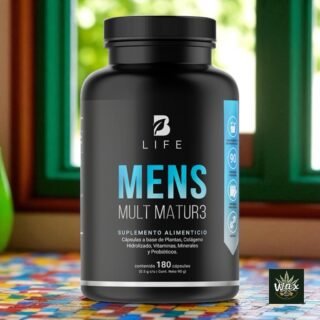 Mens Mult Matur3 B Life® | Multivitamínico para Hombre +40 | 180 Cápsulas | Maca Negra + Vitaminas + Colágeno + Probióticos